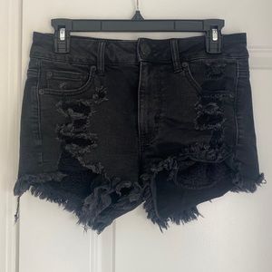 high rise jean shorts